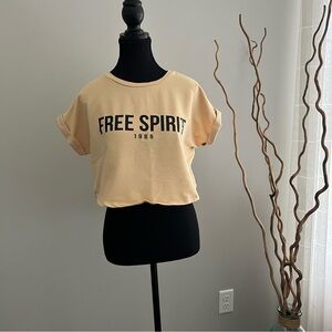 Women's Yellow Crop Top